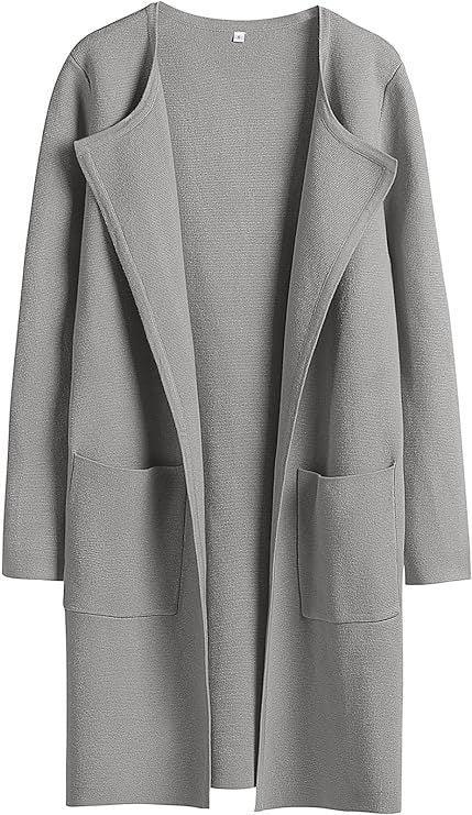 Women's Woolen Coat With Pockets Autumn And Winter Temperament Slim Fit Mid Length Jacket Comfortable Casual Lapel Coats - Nioor