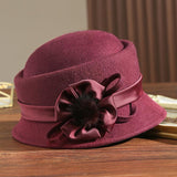 Retro Wool Top Women's Woolen Felt Hat - Nioor