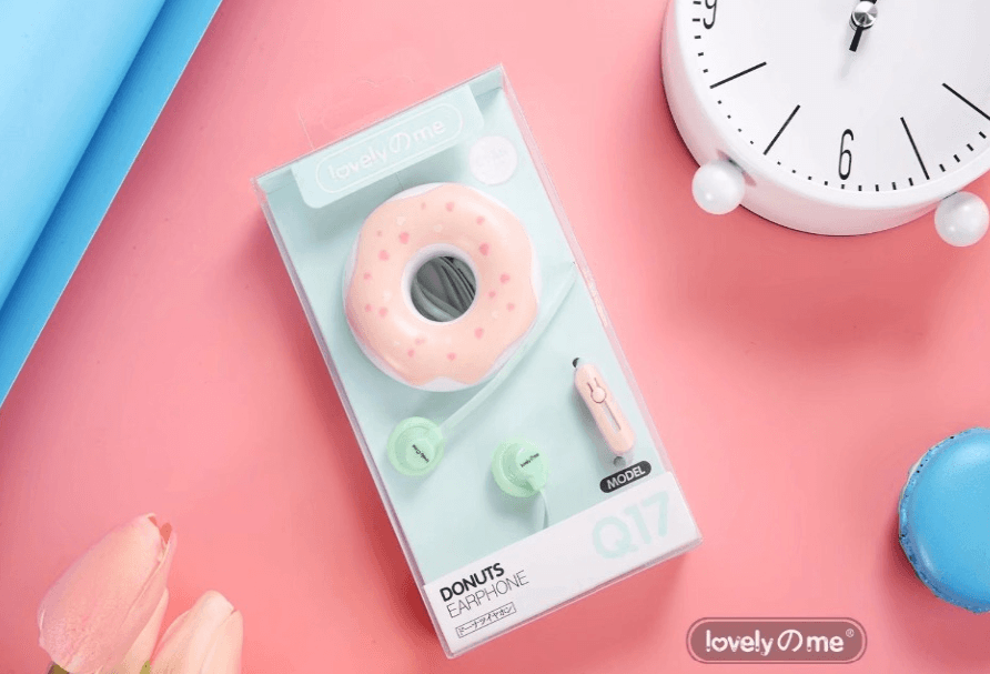 Creative donut winding music subwoofer mobile phone diy big computer headset wired girl male sports gift - Nioor