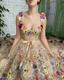 Sevintage Exquisite 3D Flowers Prom Dresses Sweetheart - Nioor