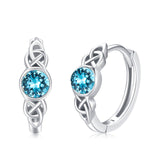 Hypoallergenic Sterling Silver Celtic Moonstone Hoop Earrings As For Women - Nioor