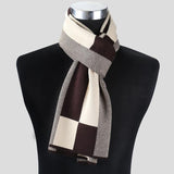 Plaid men scarf knitted scarf - Nioor