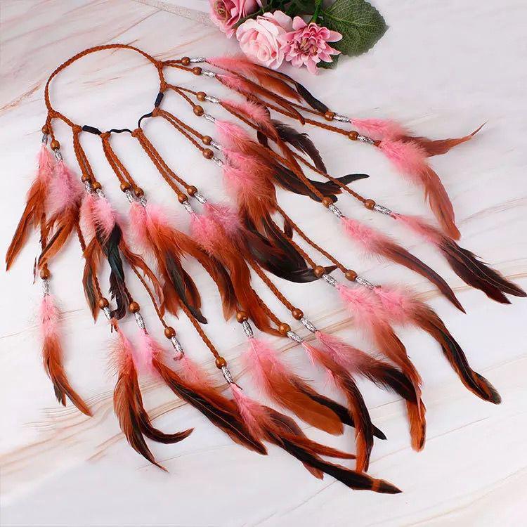 Women's Boho Fashion Feather Headband Ornament - Nioor