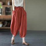 Cotton Harem Pants Linen Loose Bloomers - Nioor