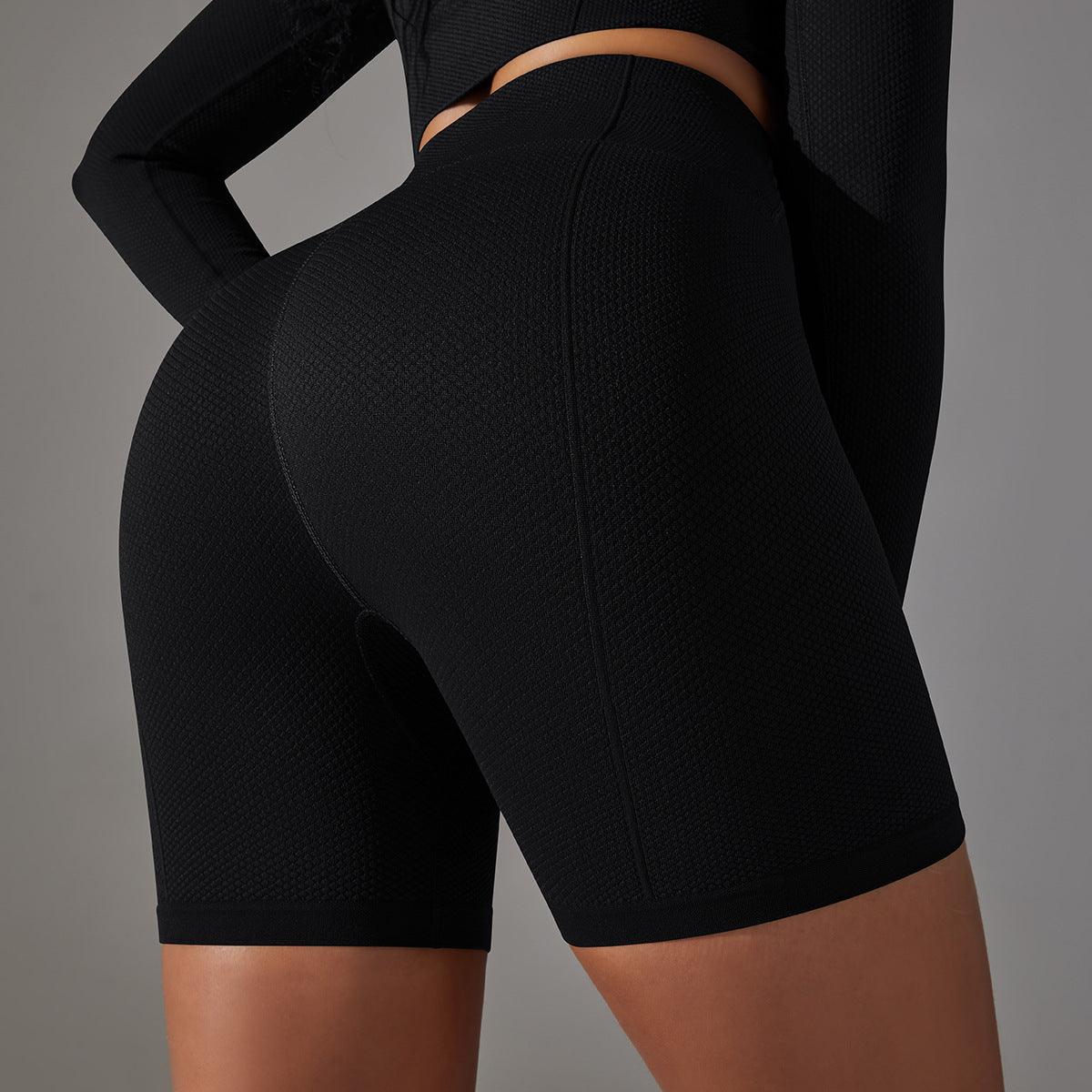 Seamless Yoga Shorts Peach Belly Contracting And Hip Lifting - Nioor