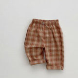 Ins Korean Babies' Trousers Plaid Pants