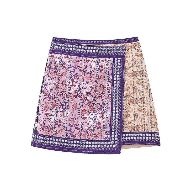 Women's High Waist Skirt With Lens Inlay - Nioor