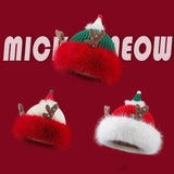 Christmas Antlers Knitted Hat Plush - Nioor