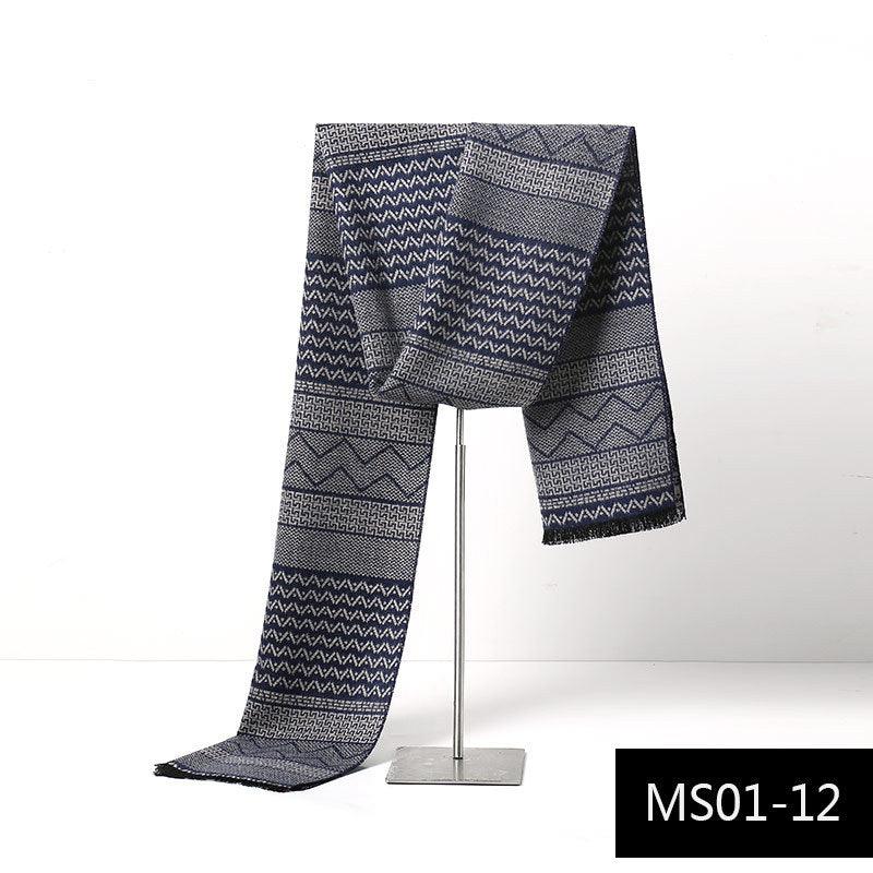 Men's Autumn And Winter Cashmere Warm Scarf - Nioor