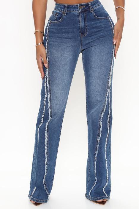 Women's Fashion High Waist Straight Jeans - Nioor