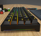 61-key Pluggable Mechanical Keyboard RGB Light Effect Computer Keyboard - Nioor