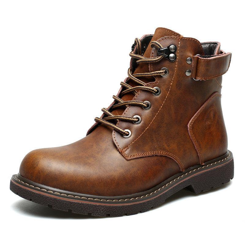 Fashion Men's Casual Mid-cut Leather Boots - Nioor