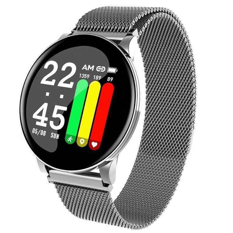 Smart Watch Round Single Point Exercise Pedometer Heart Rate Monitor Smart Bracelet - Nioor