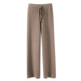 Women's Autumn And Winter Drape Knit Wide-leg Pants - Nioor