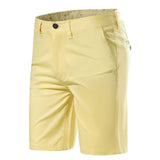 Men's Fashion Casual Mid-waist Straight Solid Color Shorts - Nioor
