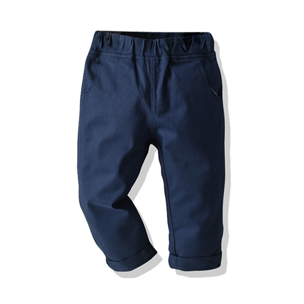 Student School Uniform Pants Baby Cotton Casual Trousers