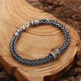 Retro 925 Sterling Silver Hand Weaving Bracelet