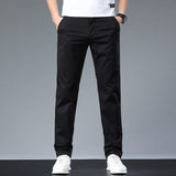 Pants High-end Casual Pants Men's Cotton Grey - Nioor