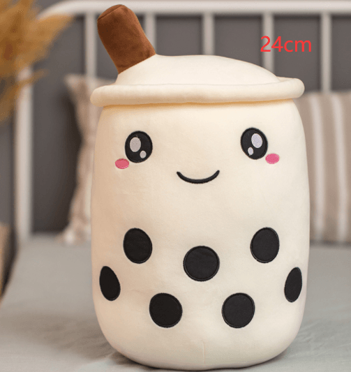 Cute Fruit Drink Plush Stuffed Soft Strawberry Milk Tea Plush Boba Tea Cup Toy Bubble Tea Pillow Cushion Kids Gift - Nioor