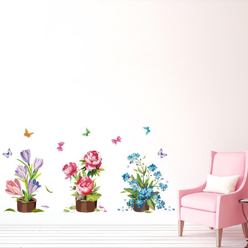 Creative Wall Decorations Plants Potted Wall Stickers - Nioor