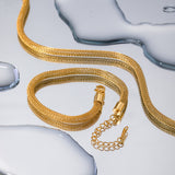 Stainless Steel Mesh Woven Snake Bones Chain