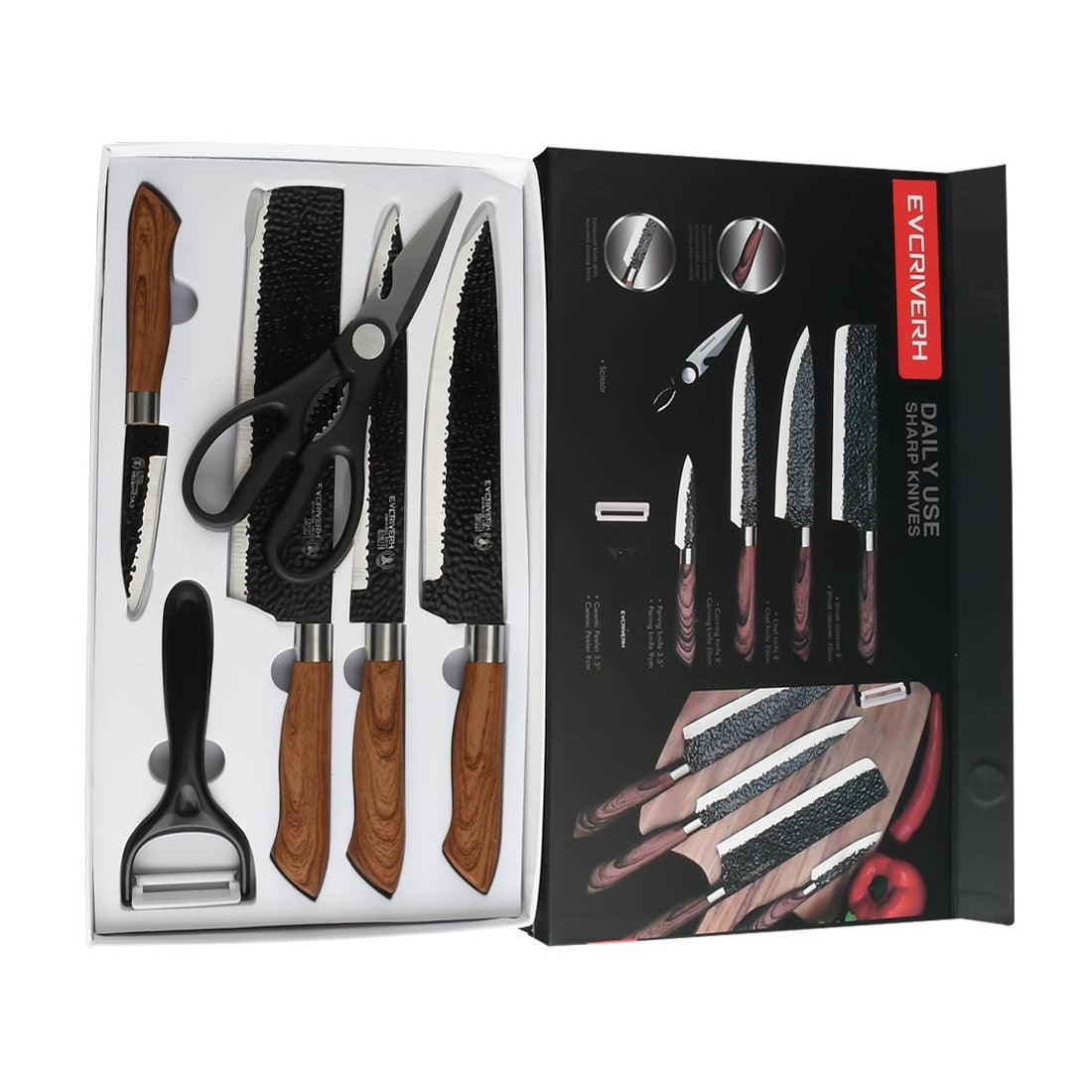 Stainless Steel Black Blade Gift Set Knife Kitchen Knives - Nioor