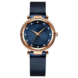 Mesh Waterproof Diamond Inlaid Women's Watch - Nioor