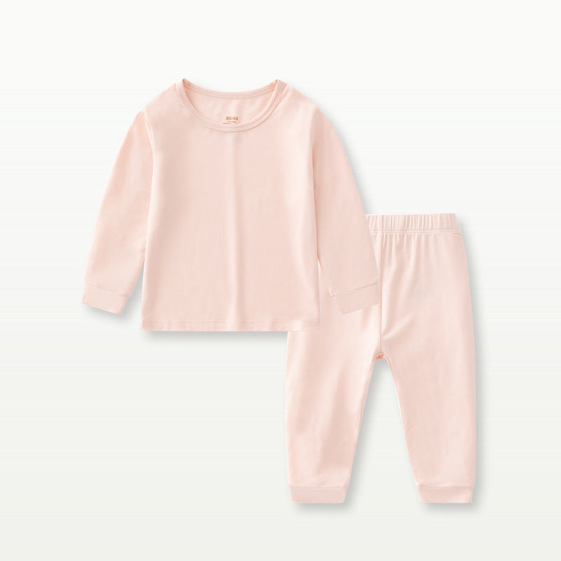 Bamboo Fiber Baby Long Johns Top & Bottom Set Suit