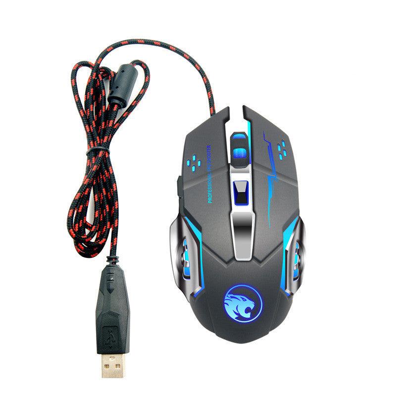 Wireless Gaming Mouse Luminous Mute Rechargeable Wired Office Mouse - Nioor