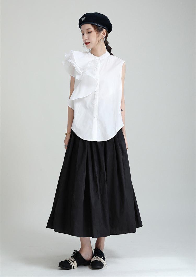 Inner Lining Spun Yarn Puffy Multi-layer Big Hem Skirt - Nioor