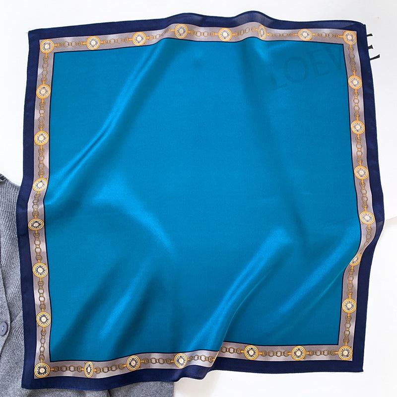 Solid Color Silk Kerchief Women - Nioor