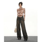 Women's American Vintage Waste Soil Loose Wide Leg Pants - Nioor