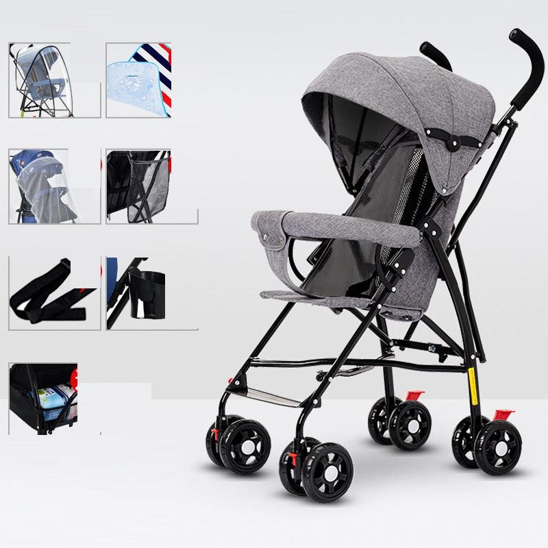 Sit And Lie Down Baby Portable Folding Simple Trolley - Nioor