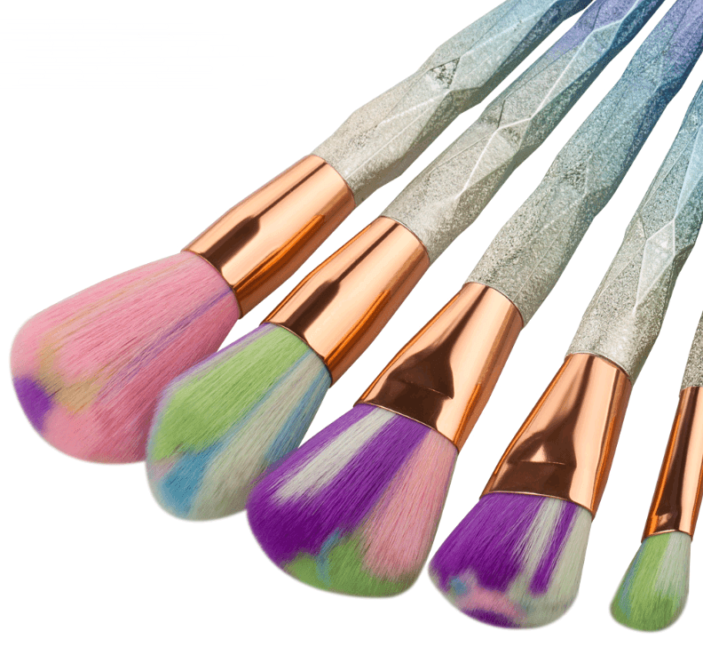 7 makeup brushes, makeup tools, diamond makeup brush foundation brush - Nioor