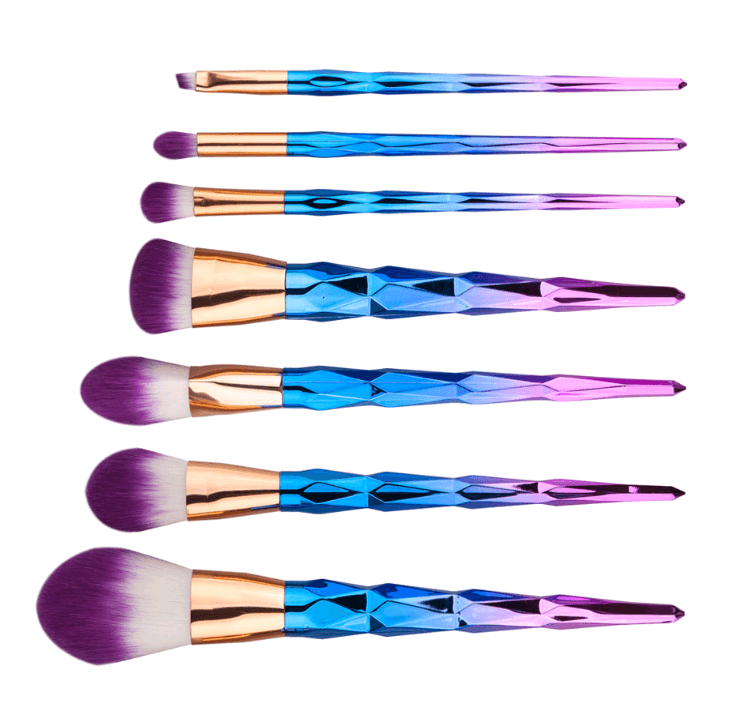 7 makeup brushes, makeup tools, diamond makeup brush foundation brush - Nioor