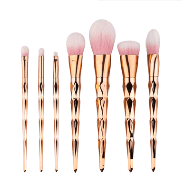 7 makeup brushes, makeup tools, diamond makeup brush foundation brush - Nioor