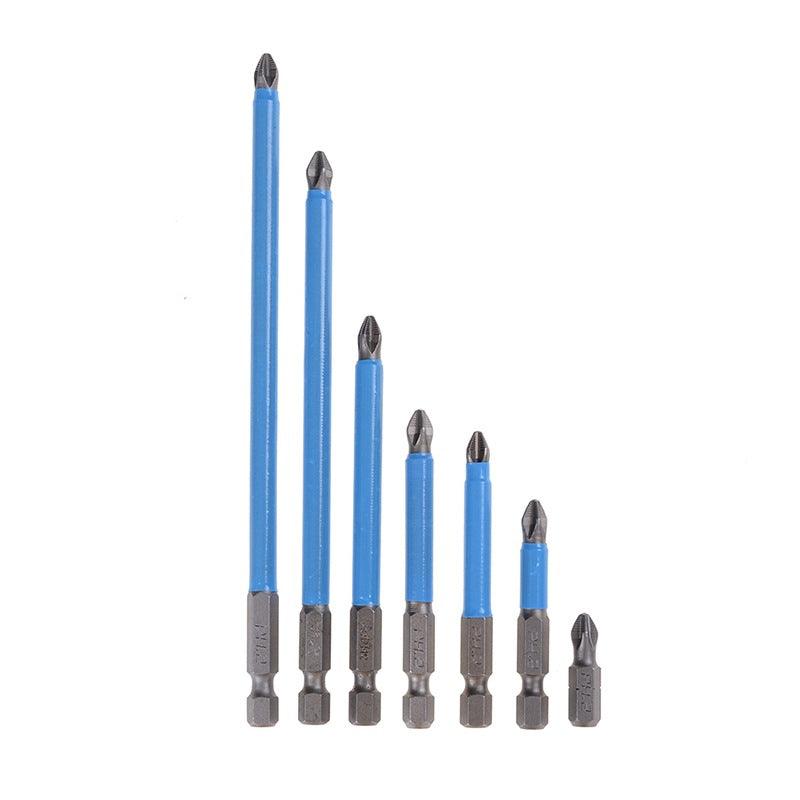 7 Pcs Ph2 Anti Slip Magnetic Cross Electric Drill Bits Screw Nozzle Taper Corrector 25Mm 50Mm 65Mm 70Mm 90Mm 127Mm 150Mm - Nioor