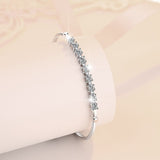 S925 Sterling Silver Women's Bracelet Gang Drill Adjustable Fashion Jewelry Moissanite