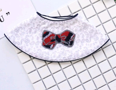 360 degree bibs saliva towel cute bibs saliva towel red bow detachable bib fake collar