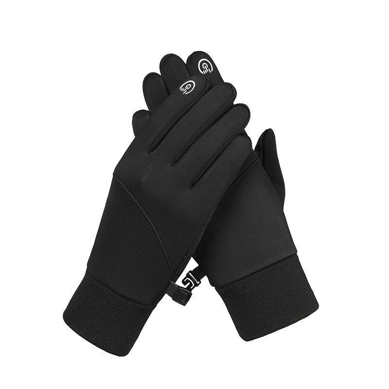 Men's And Women's Fashionable Outdoor Sports Fleece-lined Touch Screen Warm Gloves - Nioor