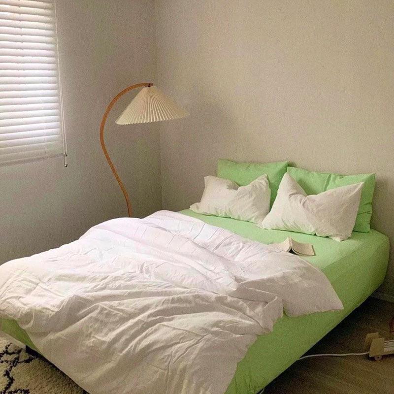 Fashionable Simple Hit Pigment Color Bed Sheet Bed Sheet - Nioor