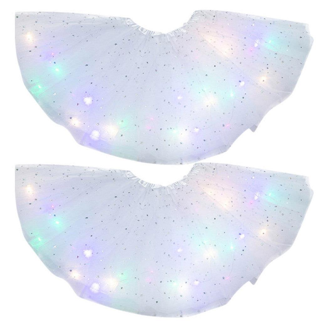 Magical & Luminous LED Princess Halloween Tutu Skirt Sequins Shiny Skirt - Nioor