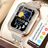 New Square Fashion Women Smart Wristwatch Diamond Waterproof - Nioor