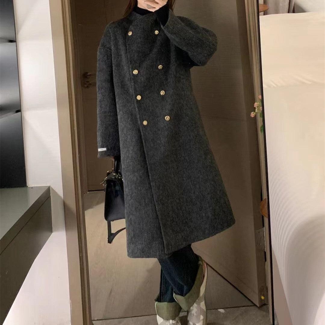 Women's Graceful And Fashionable Double-sided Wool Overcoat - Nioor