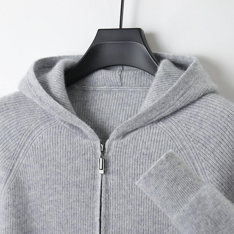 Wool Hooded Age-reducing Cashmere Loose Casual Sweater - Nioor