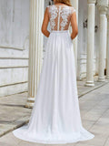 Chiffon Lace Trailing Wedding Large Swing Dress - Nioor