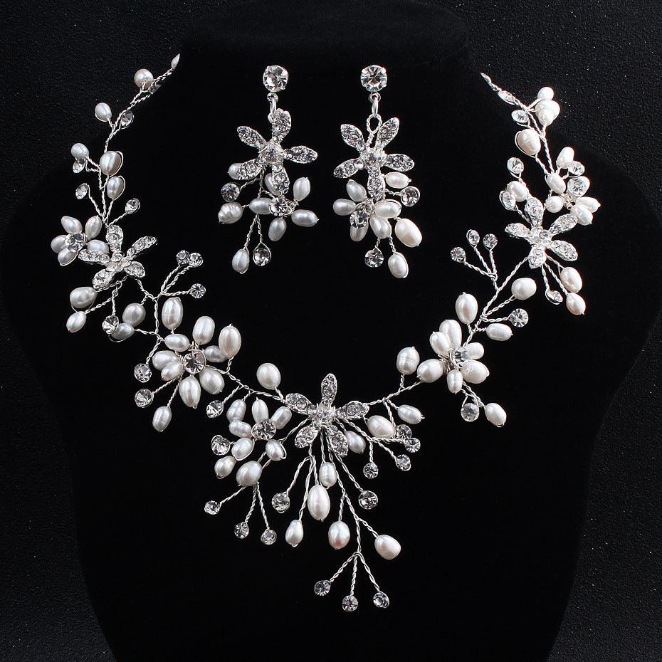 Pearl necklace and earring set - Nioor