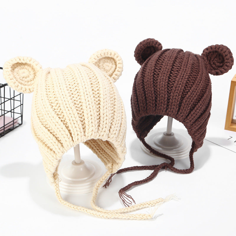 Ear Protection Knitted Baby Woolen Cute Hat