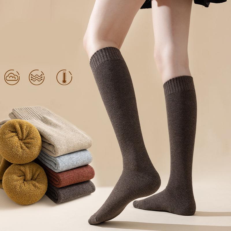 Ins Over-the-knee Socks Women's Autumn And Winter Long Socks Thickened Warm Terry Socks Beautiful Leg Shaping High Socks - Nioor