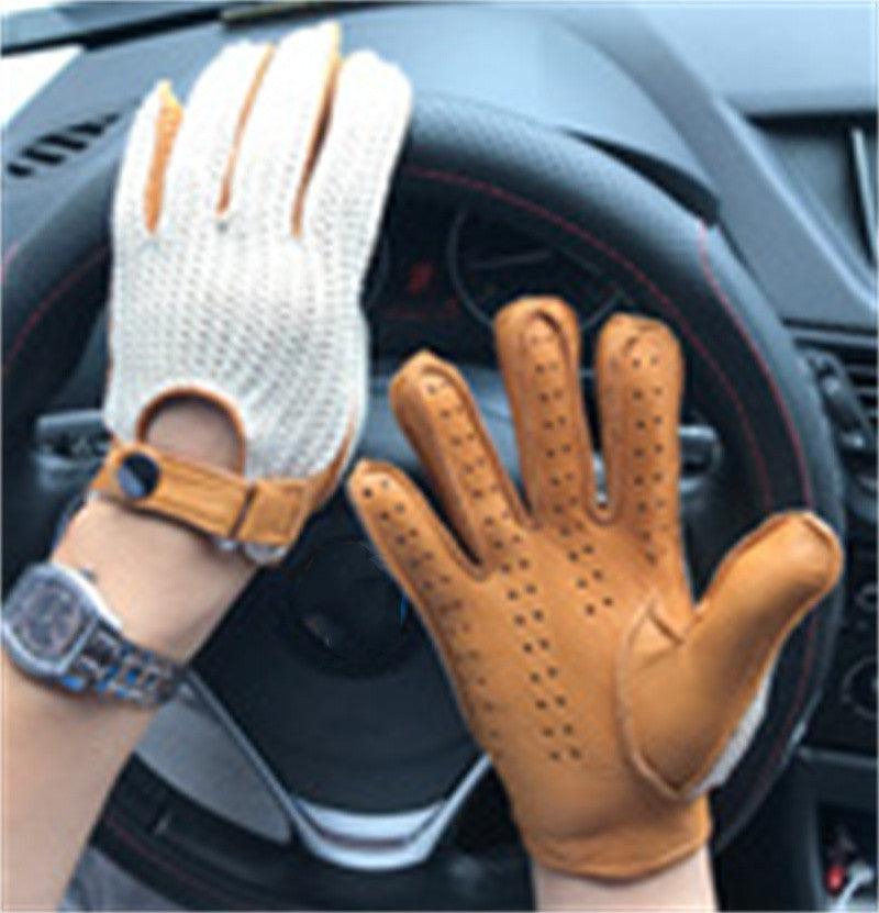 Retro Motorcycle Deerskin Gloves - Nioor